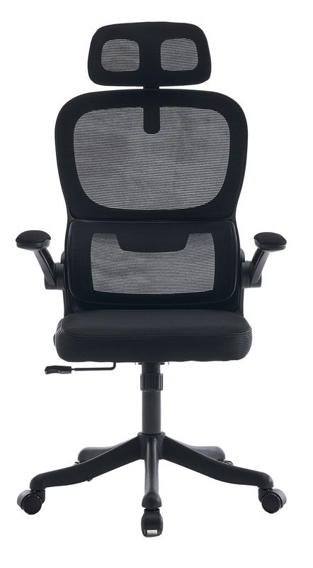 Fotel biurowy ergonomiczny obrotowy siateczkowy bujany krzesło czarny Classic