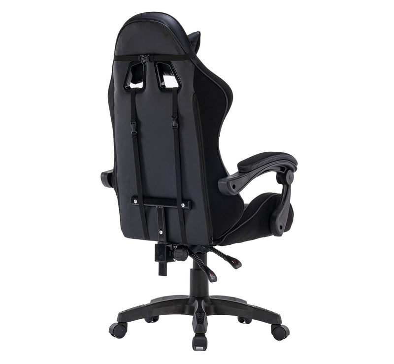 Fotel dla gracza gamingowy krzesło ergonomiczny obrotowy biurowy czarny King