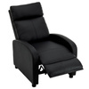 Fotel rozkładany wypoczynkowy relaksacyjny czarny Chuck