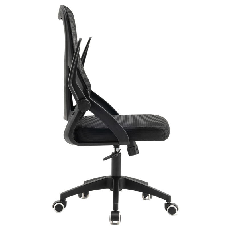 Fotel biurowy ergonomiczny obrotowy siateczkowy bujany krzesło czarny Simple