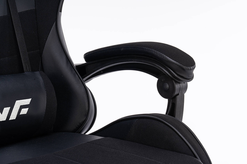 Fotel dla gracza gamingowy krzesło ergonomiczny obrotowy biurowy czarny King