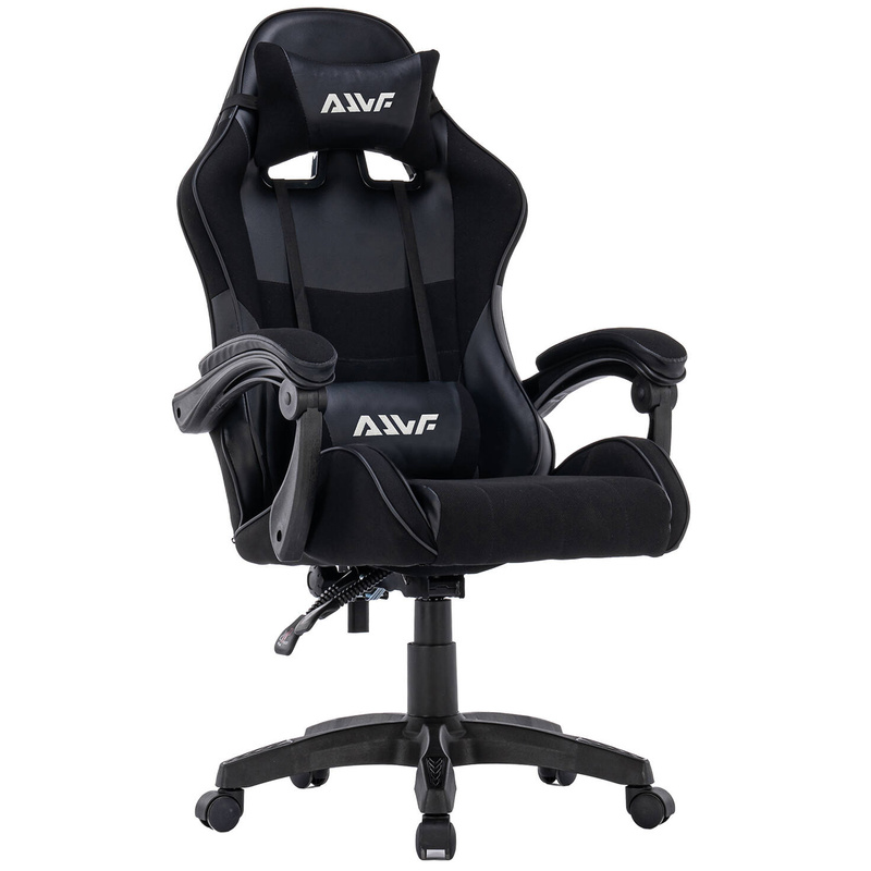 Fotel dla gracza gamingowy krzesło ergonomiczny obrotowy biurowy czarny King