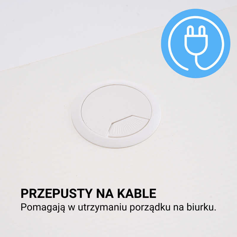 Biurko dla gracza komputerowe gamingowe elektryczne z regulacją wysokości 120x60 białe Atena