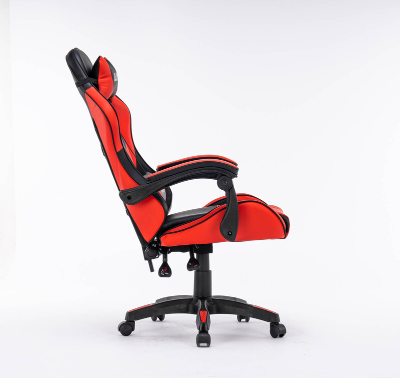 Fotel dla gracza gamingowy kubełkowy krzesło obrotowy czarno-czerwony Prince