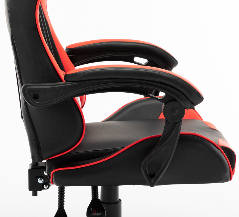 Fotel gramingowy krzesło dla gracza biurowy kubełkowy obrotowy czarno-czerwony Vito