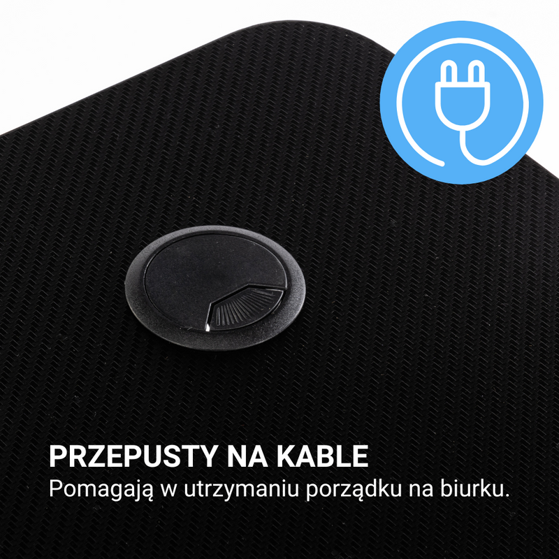 Biurko dla gracza komputerowe gamingowe 120x60 czarne Artemis