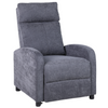 Fotel rozkładany wypoczynkowy relaksacyjny materiałowy ciemny szary Chuck