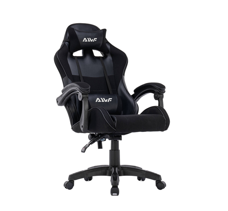 Fotel dla gracza gamingowy krzesło ergonomiczny obrotowy biurowy czarny King