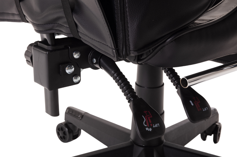 Fotel dla gracza gamingowy ergonomiczny krzesło biurowe z podnóżkiem czarny Corpo