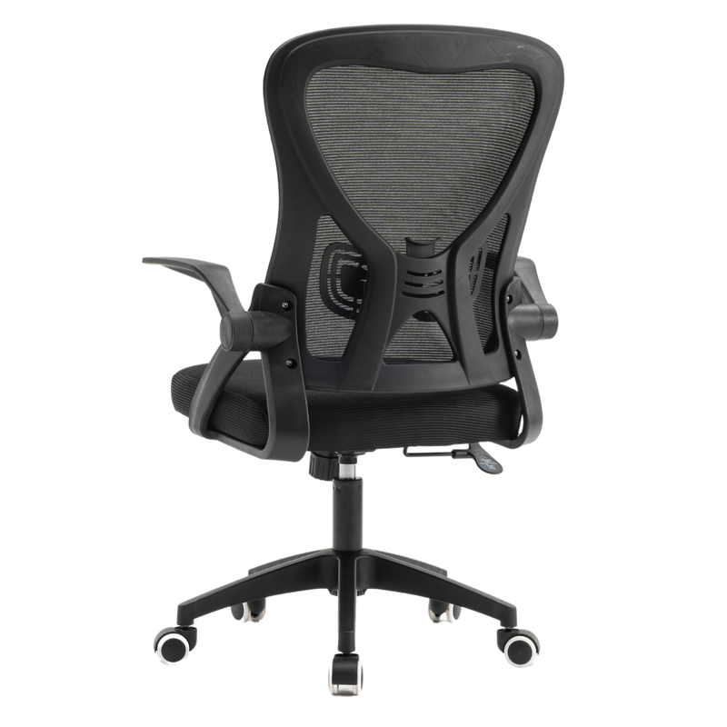 Fotel biurowy ergonomiczny obrotowy siateczkowy bujany krzesło czarny Simple