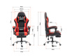 Fotel dla gracza ergonomiczny gamingowy obrotowy krzesło z podnóżkiem czerwono-czarny Boss