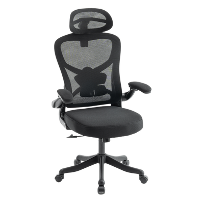 Fotel biurowy ergonomiczny obrotowy siateczkowy bujany krzesło czarny Prime